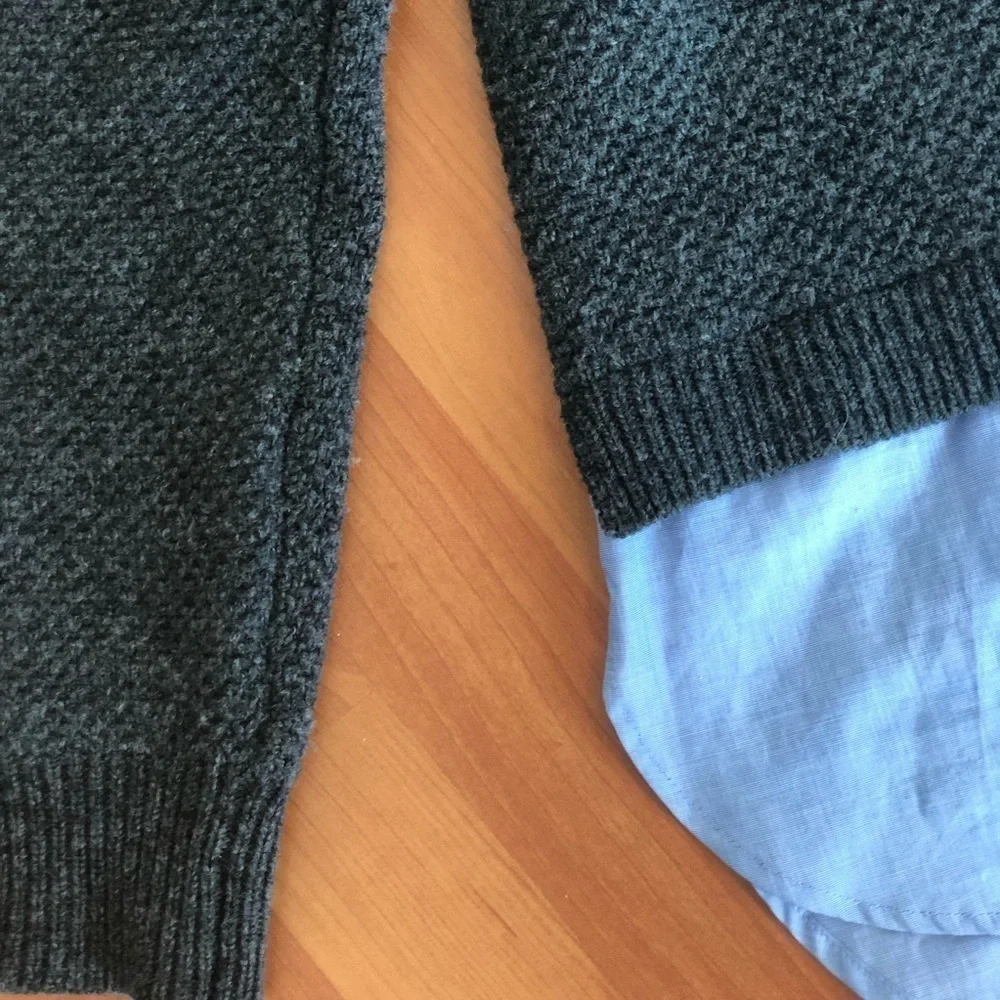 J Crew Navy Lambswool Shirttail Sweater Size S